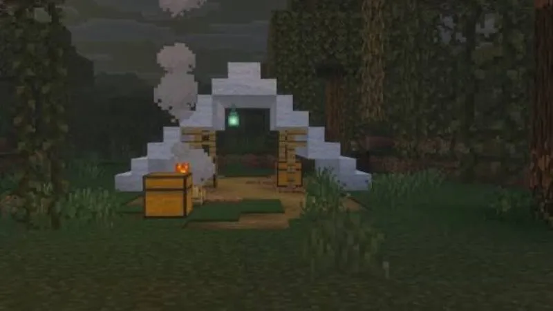 Abandoned Camp structure with loot in Minecraft Bedrock 26.40
