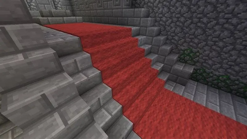 Colored Wool Stairs and Slabs in Minecraft Bedrock 26.40