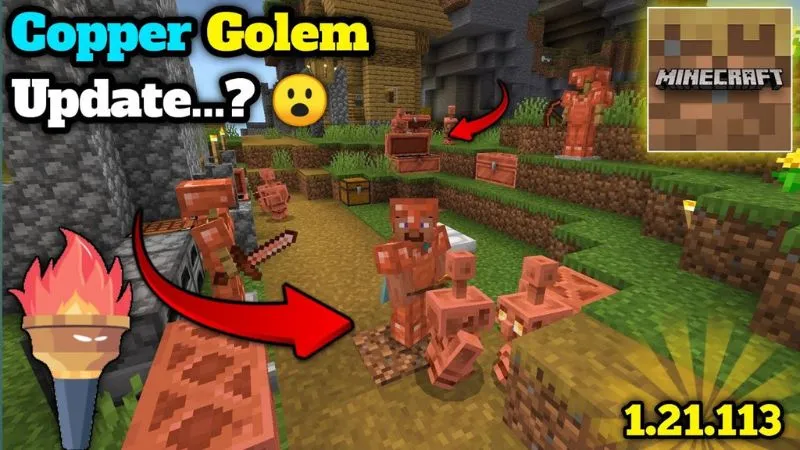Copper torches lanterns chains and bars in Minecraft 1.21.113