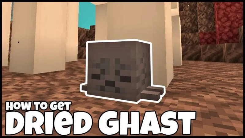 Dried Ghast in water transforming into a Ghastling in Minecraft 1.21.90