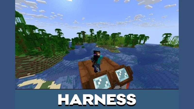 Harness equipped on a Happy Ghast in Minecraft 1.21.90
