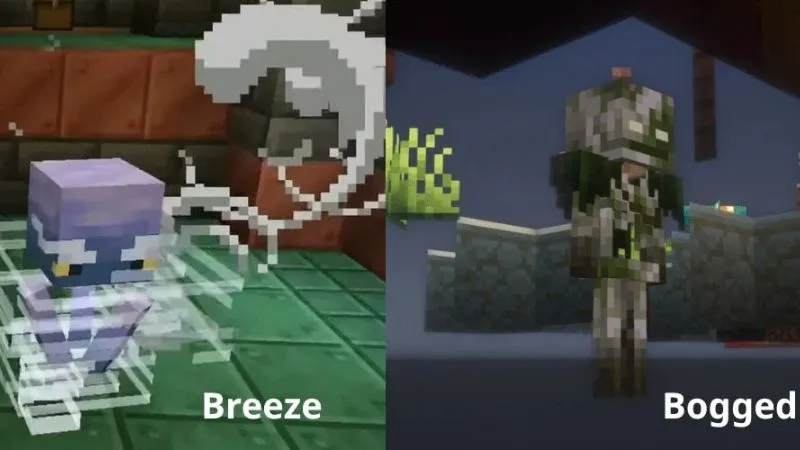 New Hostile Mobs: The Breeze and The Bogged