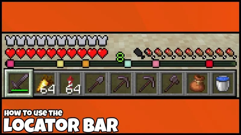 Player Locator Bar showing nearby multiplayer locations in Minecraft 1.21.90