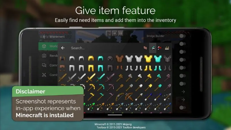 Minecraft Toolbox Item & World Management
