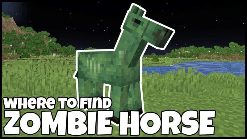 Zombie Horse with Zombie rider in Minecraft 1.21.130