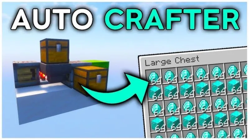 Crafter block used for automated Redstone crafting in Minecraft 1.21.21