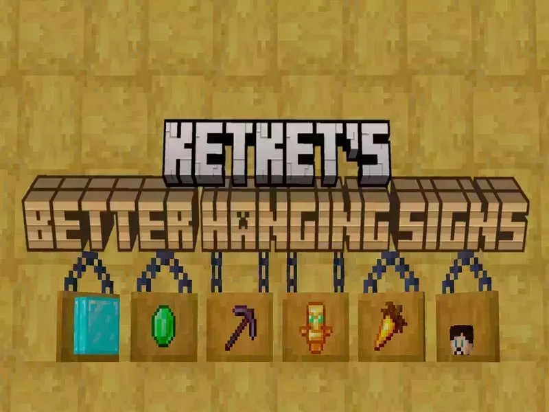 Biển báo treo trong Minecraft 1.20 Apk