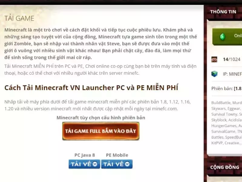 Chọn phiên bản phù hợp và nhấn tải về 