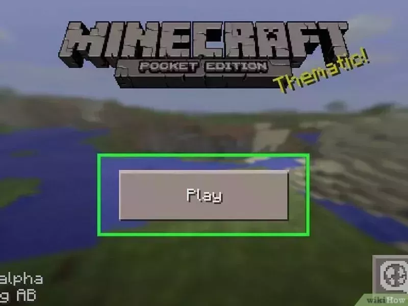 Nhấn “Play” để bắt đầu khám phá Minecraft