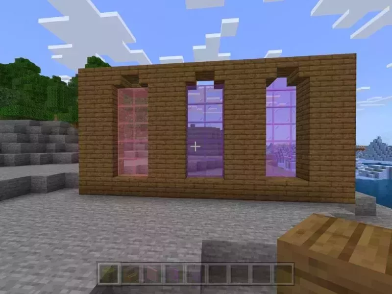 Thiết kế mái nhà và cửa sổ Minecraft