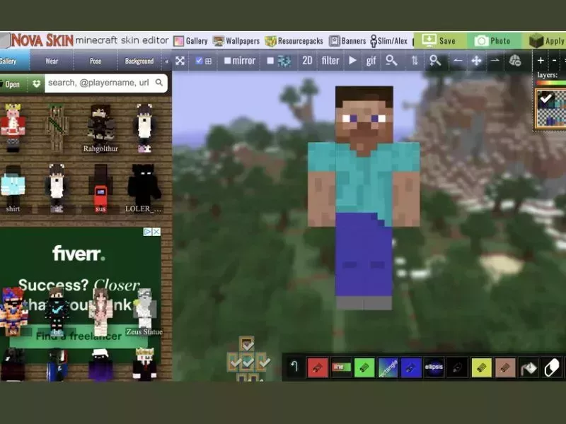 Cách Tạo Skin Minecraft Trên Máy Tính Bằng Nova Skin