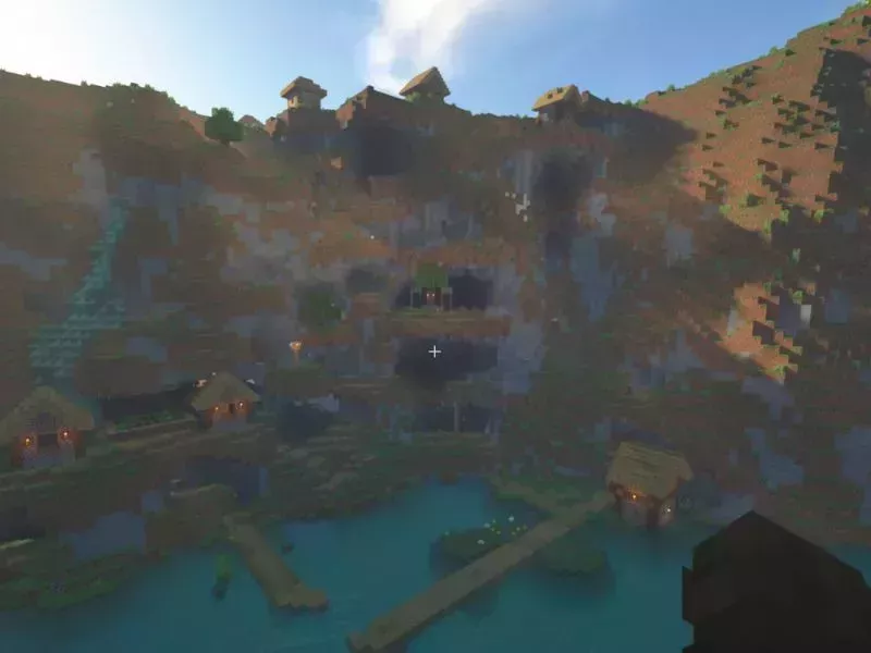 Cliffside Village Seed nằm trong top Seed Minecraft đẹp nhất