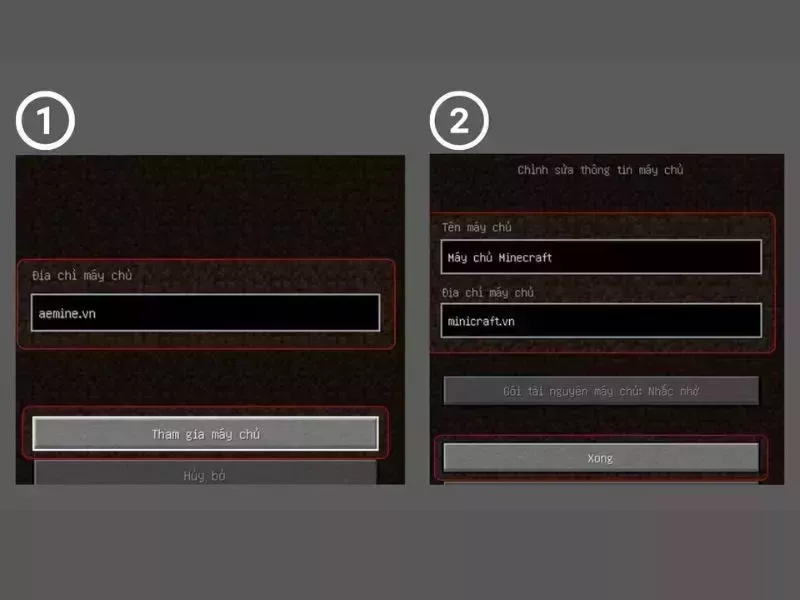 Có 2 cách tham gia chế độ chơi Minecraft nhiều người