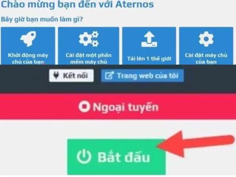Khởi Động Server Để Tạo Server Minecraft 