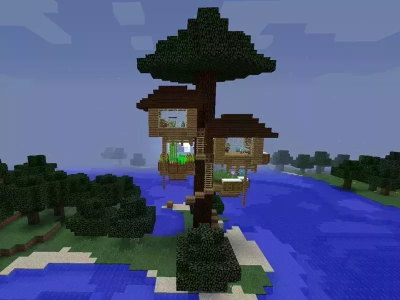 Mẫu Nhà Trên Cây Trong Minecraft An Toàn