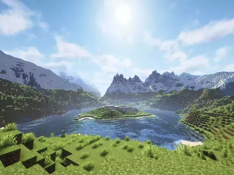 Temple Lake Seed nằm trong top Seed Minecraft đẹp nhất